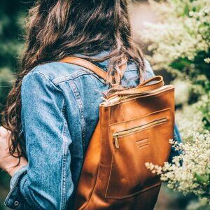 Parker Clay Miramar Leather Backpack - Rust Brown
